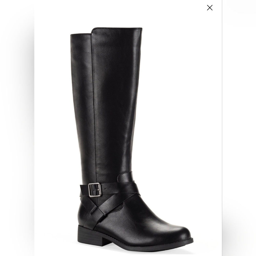 Style & Co. Black Over the Knee Boots
